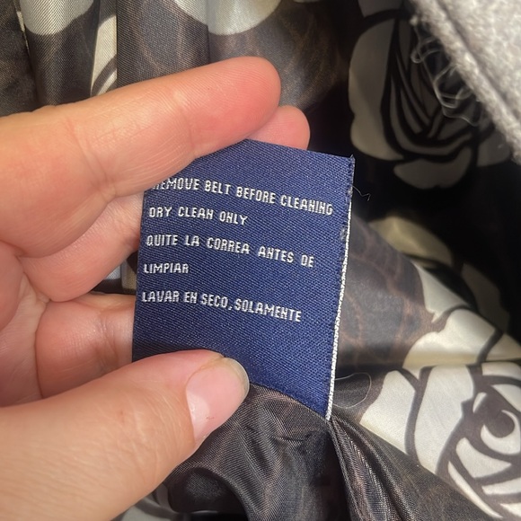 Shawl Collar Grey Studded Belt Peacoat 1X - Picture 7 of 8